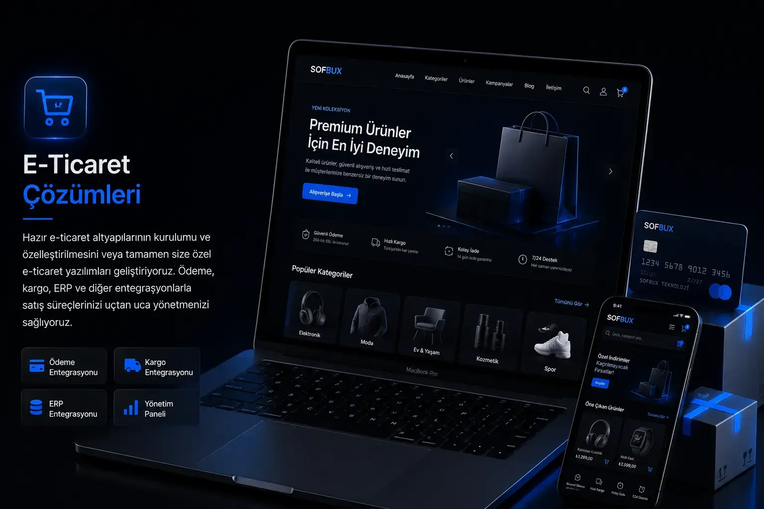 E-ticaret çözümlerini temsil eden kapak görseli